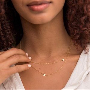 Jennifer Zeuner Double Star Layered Necklace